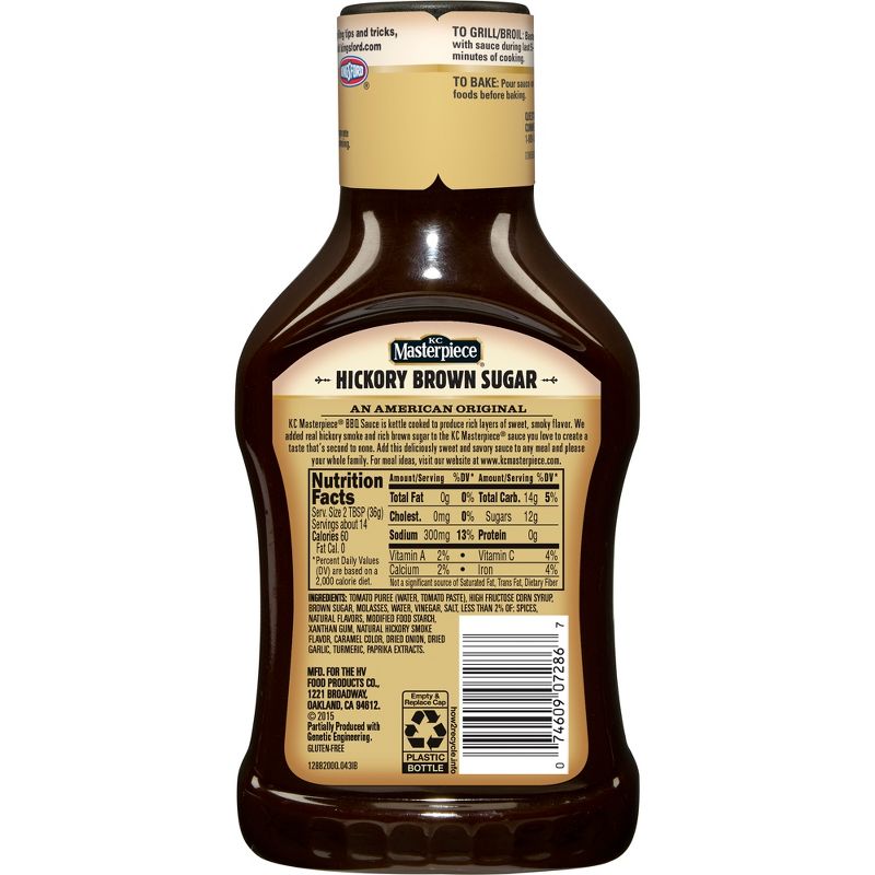 KC Masterpiece Hickory Brown Sugar Barbecue Sauce - 18oz
