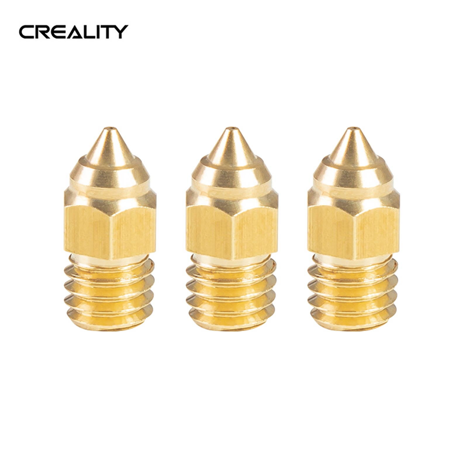 Original Creality 3pcs Extruder Brass Nozzle MK Thread Printer Head 0.4mm Output for Creality CR-6 SE 3D Printer 1.75mm Filament