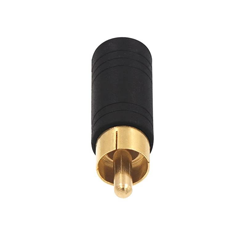 2Pack Gold Plated 35mm 18 inch Female Mono Jack to RCA Male Adapter