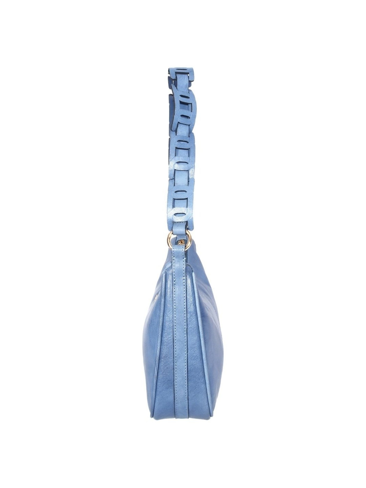 SASSORA ALOHI Blue Leather Small Handbag