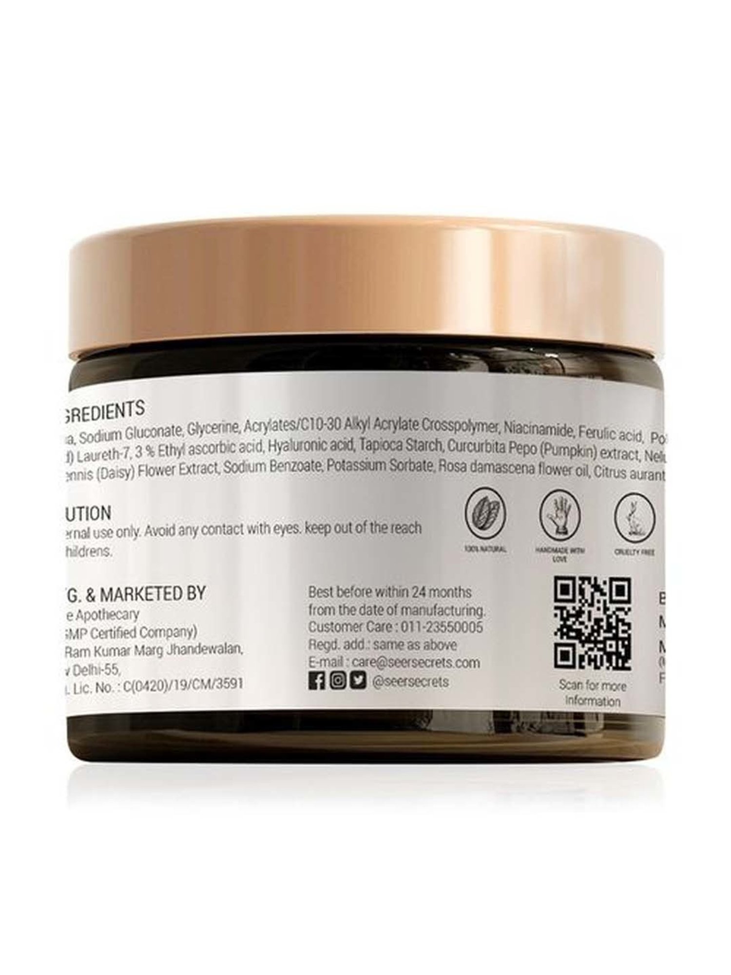 Seer Secrets Rosehip & Kakadu Plum Vitamin C & 5% Niacinamide Sleeping Mask - 50 gm