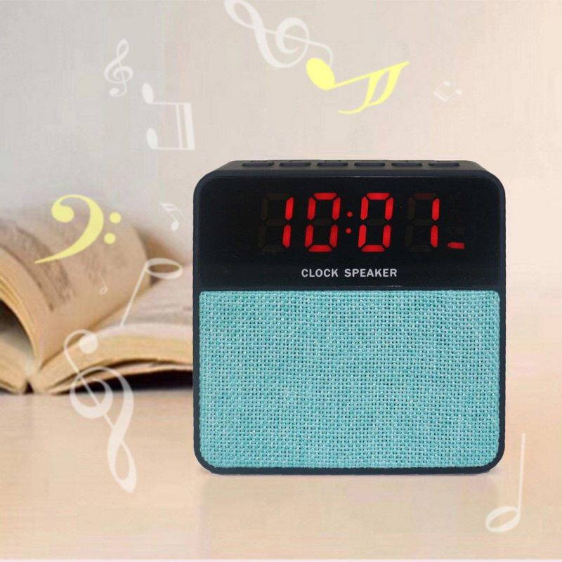 JT2605 Wireless Bluetooth Speaker LED Alarm Clock Hands-free Support TF Card