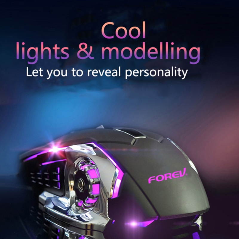 FV-W502 Computer Mouse Wireless 6 Buttons ABS 2.4GHz Rechargeable Silent Mouse for Laptop