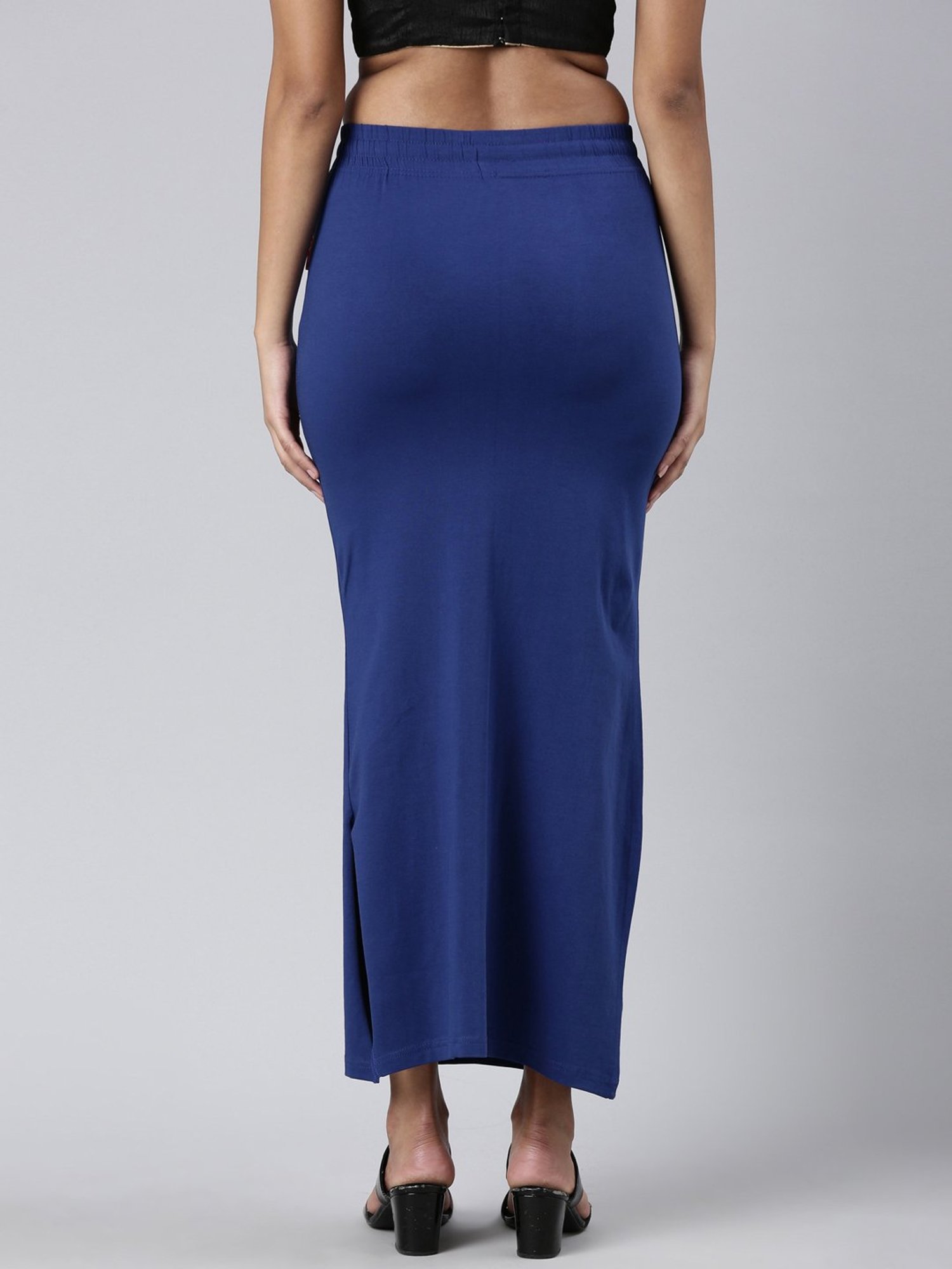 JCSS Blue Cotton Saree Shapewear