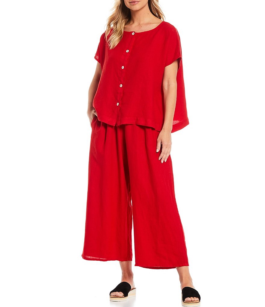 Bryn Walker Flood Light Linen Wide Leg Pant