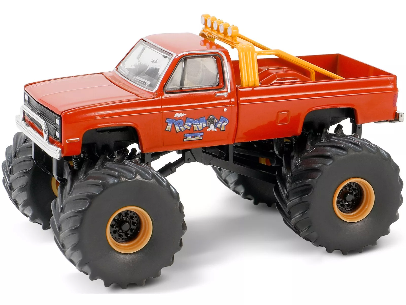 1986 Chevrolet Silverado Monster Truck Orange "Buffalo Tremor II" "Kings of Crunch" Series 15 1/64 Diecast Model Car by Greenlight
