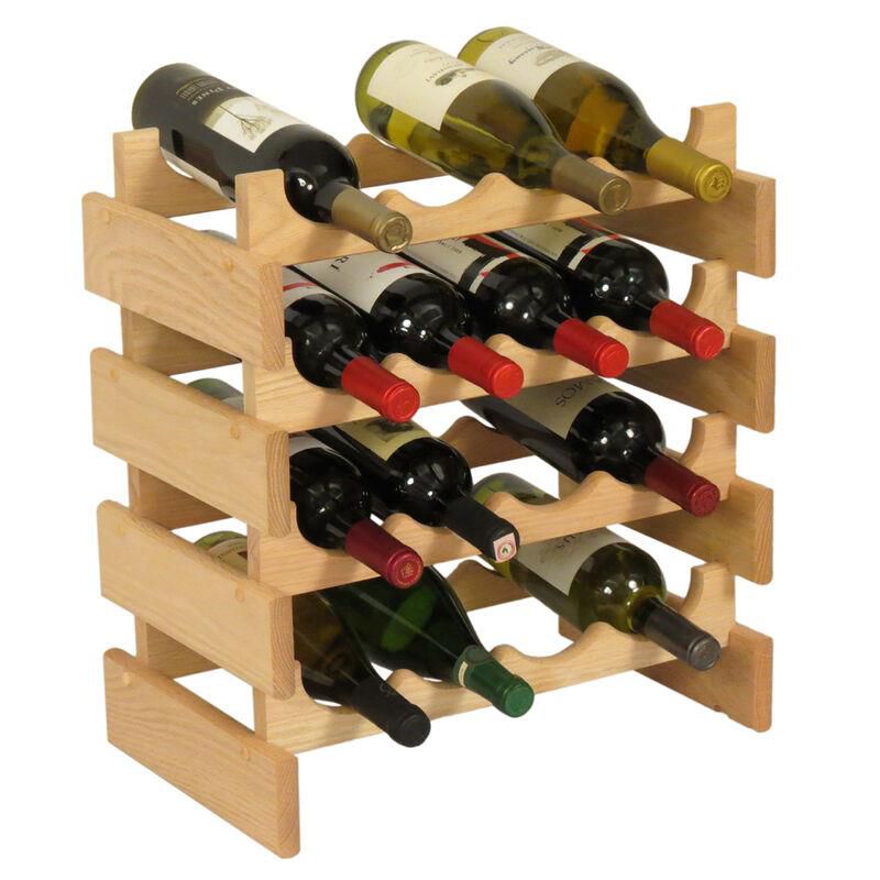Wooden Mallet 16 Bottle DakotaWine Rack - WR44UN Wine Rack NEW