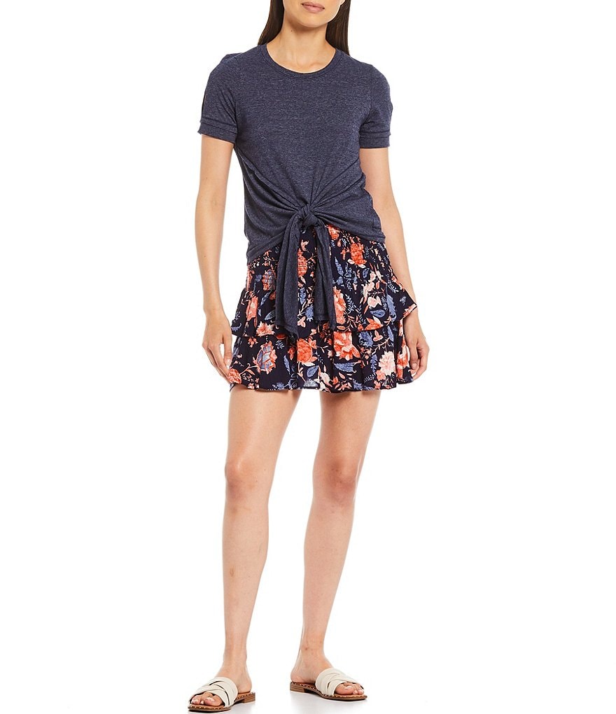 B.O.G. Collective Bari Round Neck Short Sleeve Tie Side Tee