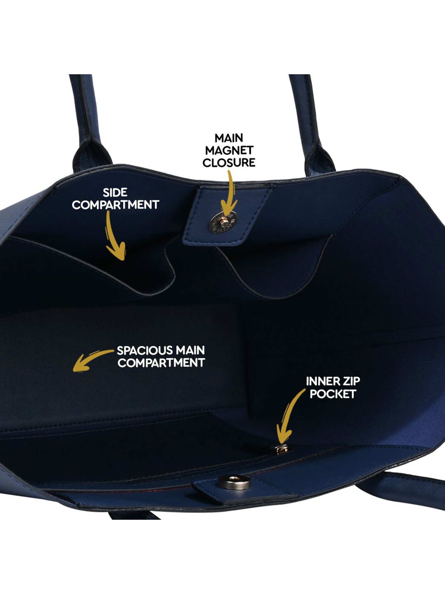 Horra Blue Solid Tote Handbag