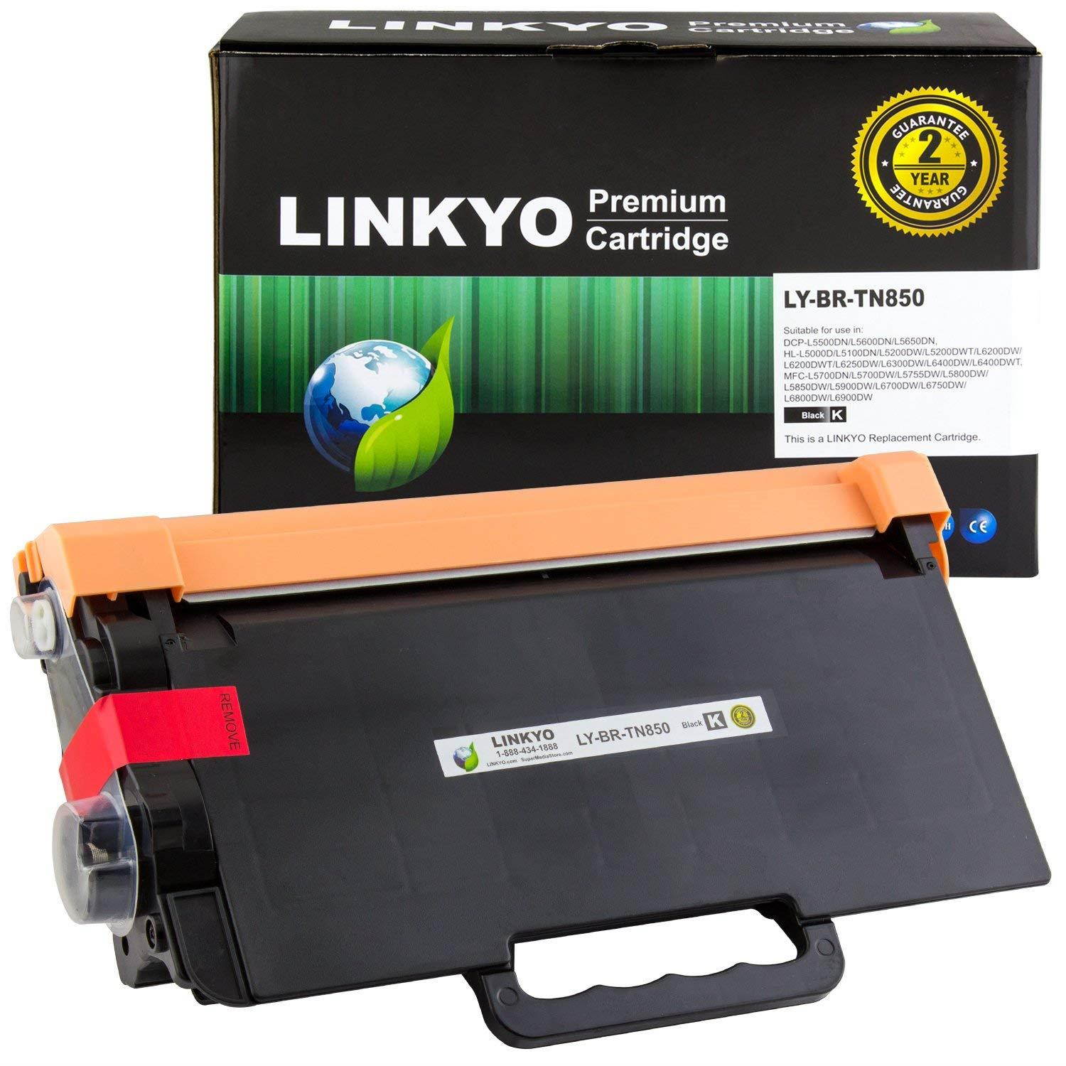 LINKYO Compatible Toner Cartridge Replacement for Brother TN850 TN-850 TN820 (Black, High Yield)