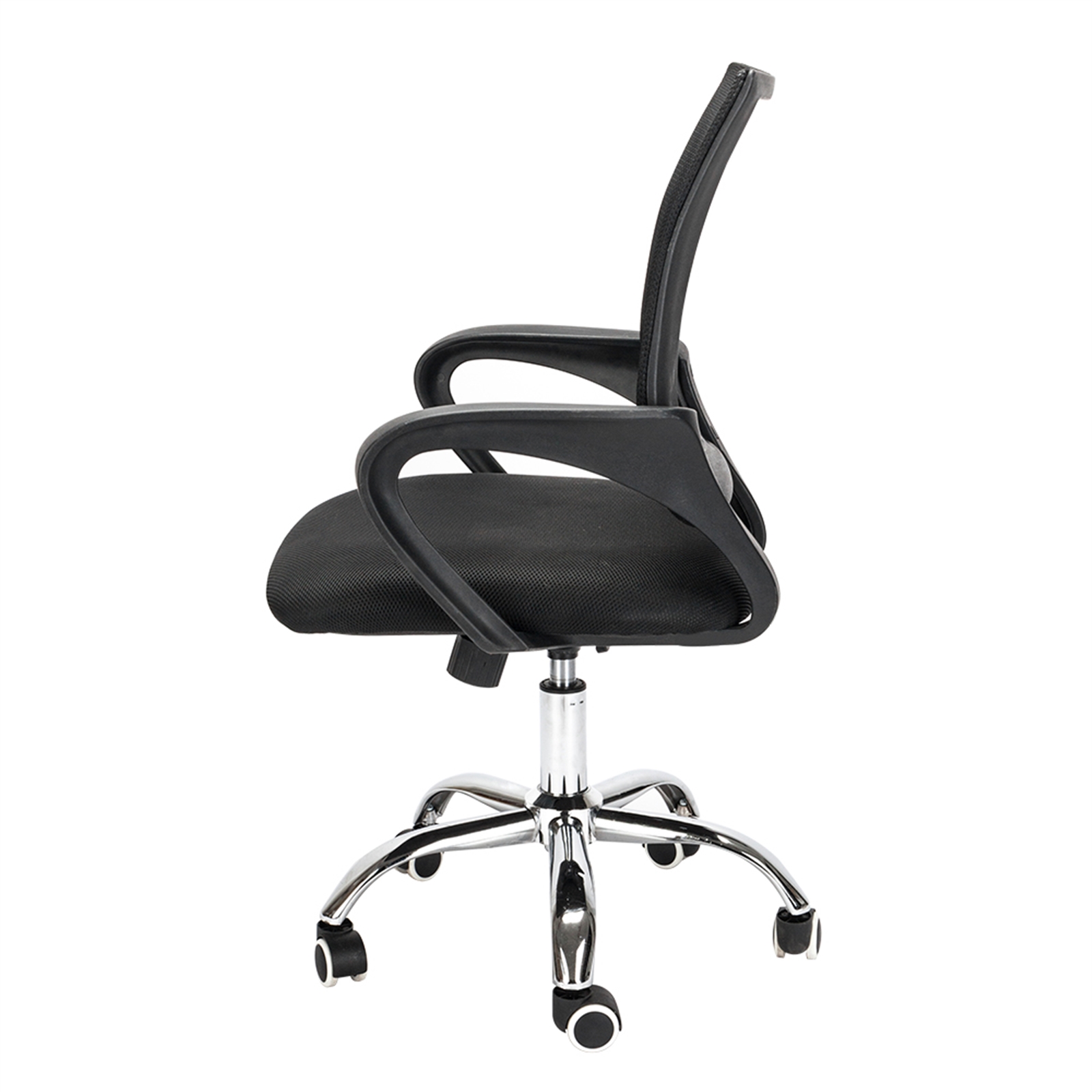 Office Chair Ergonomic Computer Desk Chair Mid Back Swivel Rolling Chair with Height Adjustable Lumbar Support Mesh Executive Chair with Armrests