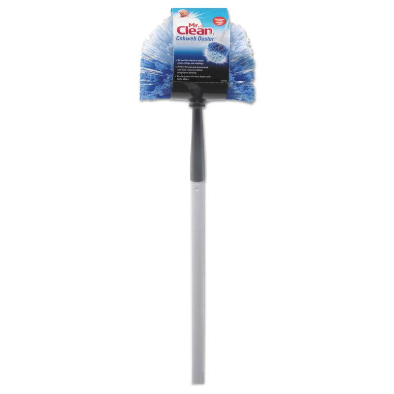 Mr. Clean Telescopic Cobweb Duster Blue/White 11" Brush 60" Handle 444396