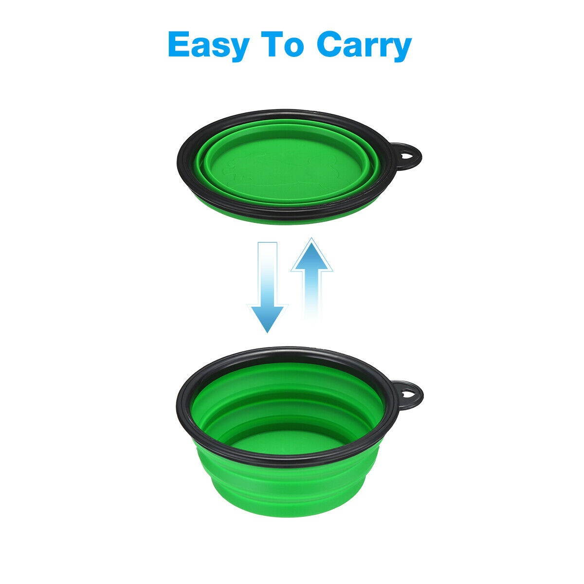 4x Portable Travel Collapsible Foldable Pet Dog Bowl for Food  Water Bowls Dish