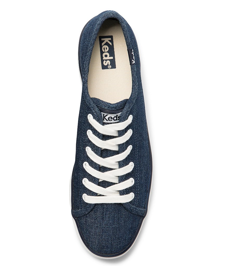 Keds Triple Kick Recycled Denim Lace-Up Platform Sneakers