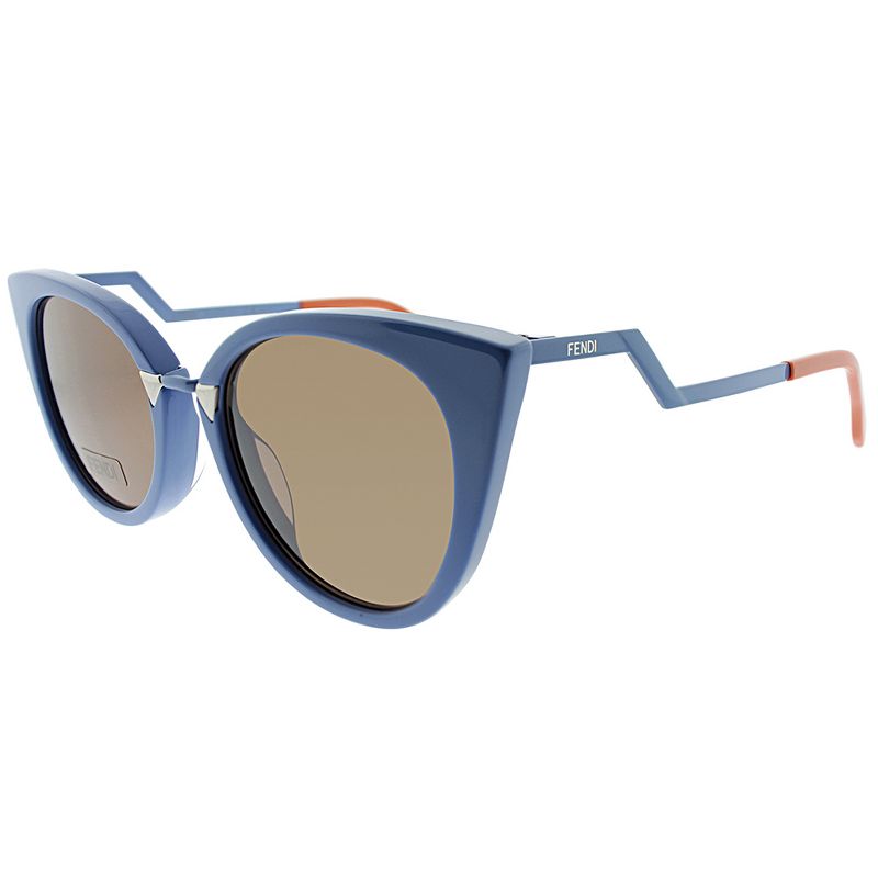 Fendi Orchidea  ICH Womens Cat-Eye Sunglasses Blue 52mm