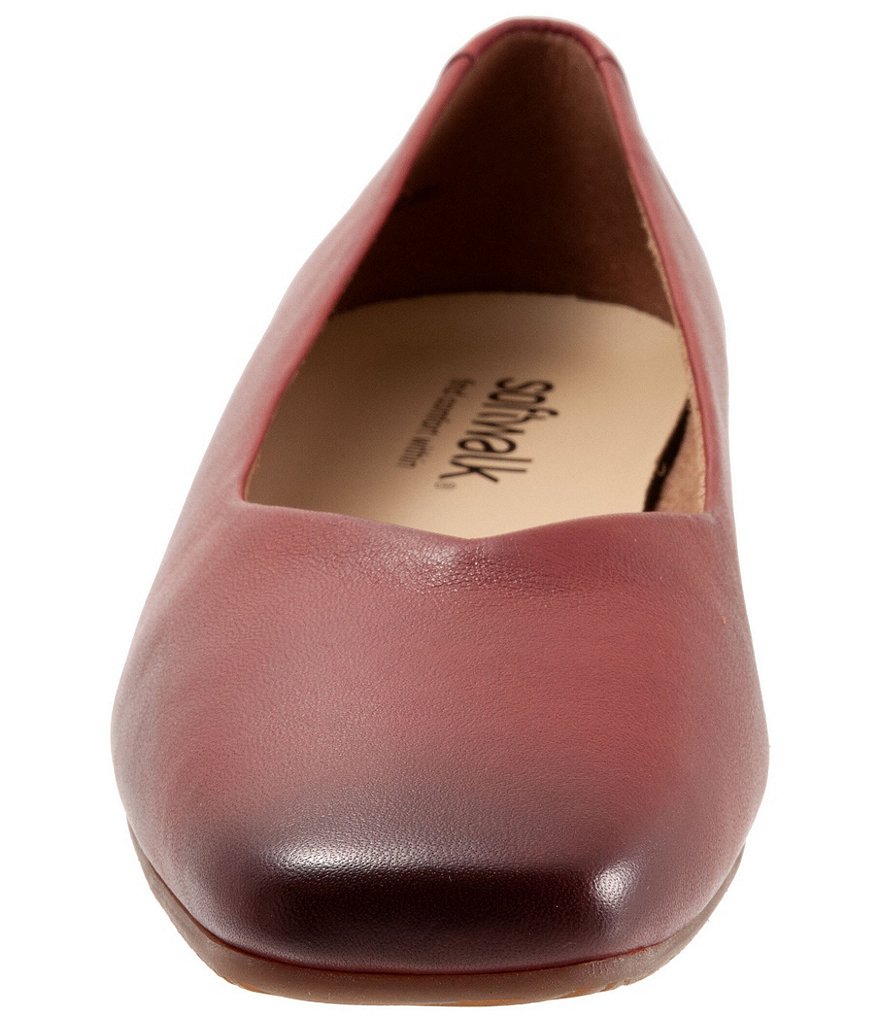 SoftWalk Vellore Leather Square Toe Flats
