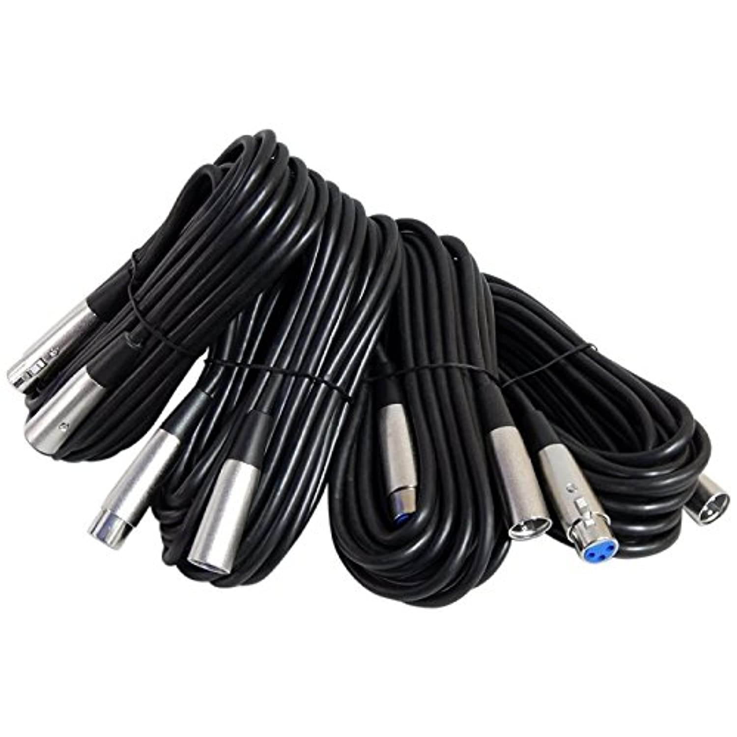 Your Cable Store XLR/Mic Cable Kit Two 50 ft, Two 15 ft and Four 25 Foot XLR Patch Cables