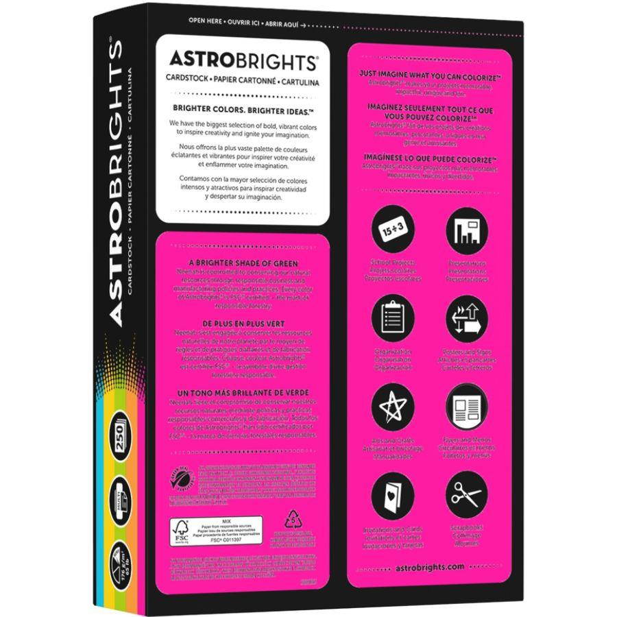 Astrobrights Astrobright Colored Cardstock 65lb 8-1/2"x11" 250Sht/PK Ast 99904