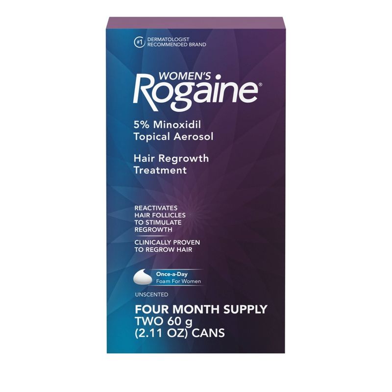 Women's Rogaine 5% Minoxidil Foam for Hair Regrowth - 4 Month Supply