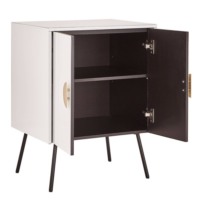 Magnus 2 Door Glass Accent Cabinet White - Inspire Q