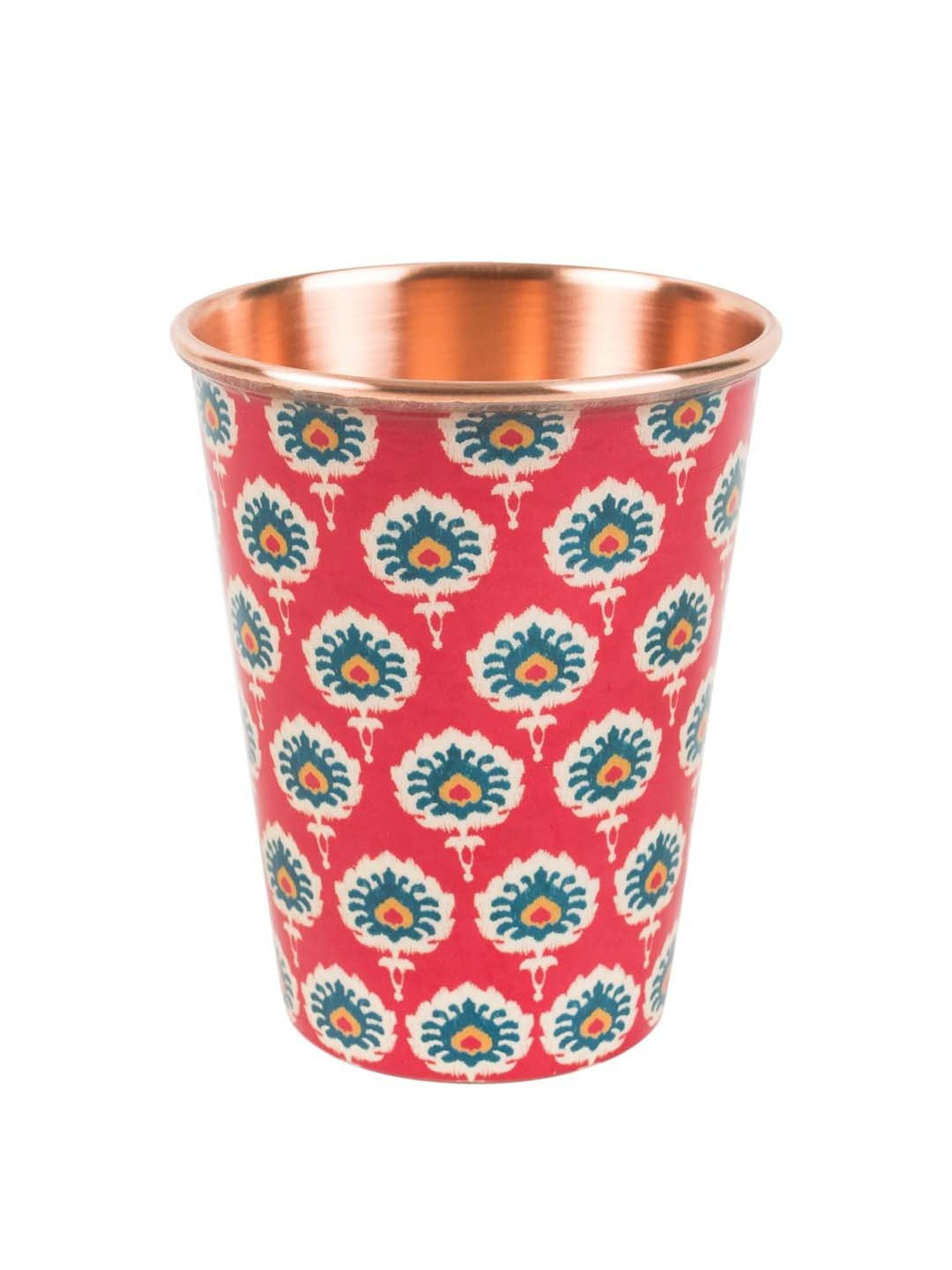 Chumbak Burgeoning Seed Red Copper Tumbler - Set of 1