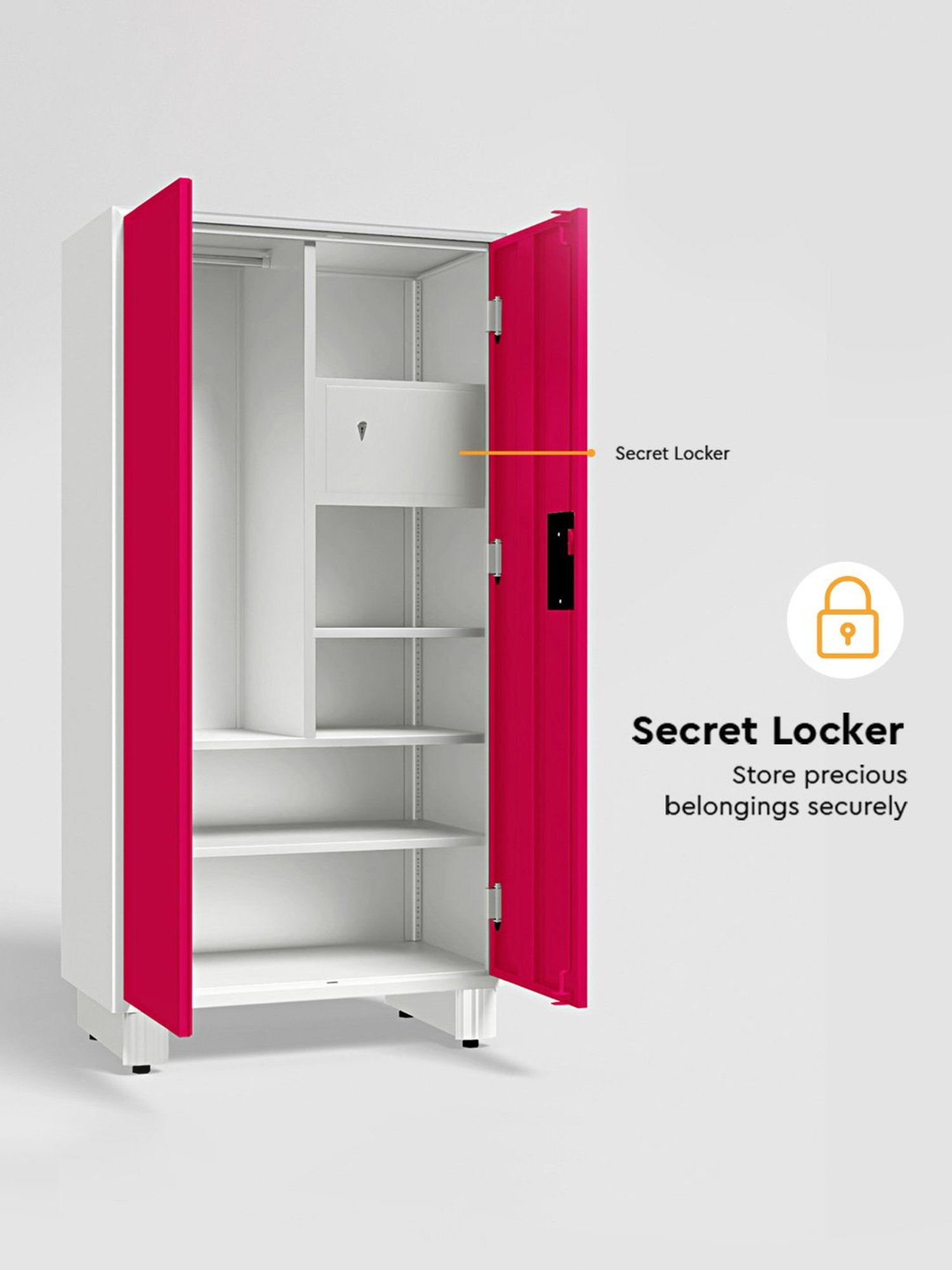 Home Basics 5 Dual Hook Chrome Plated Steel Over the Door Hanging Rack