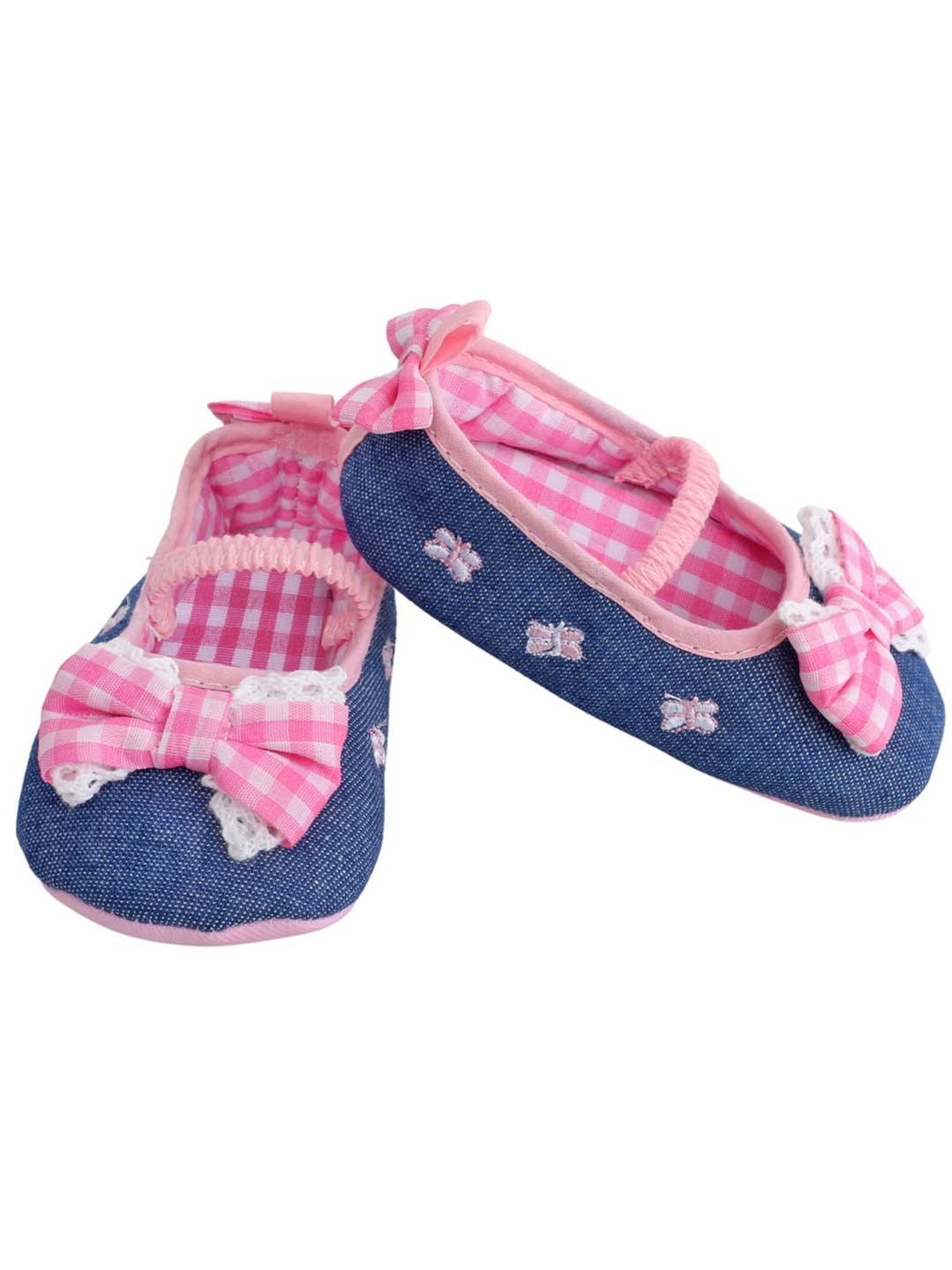 Baby Moo Kids Navy & Pink Mary Jane Shoes
