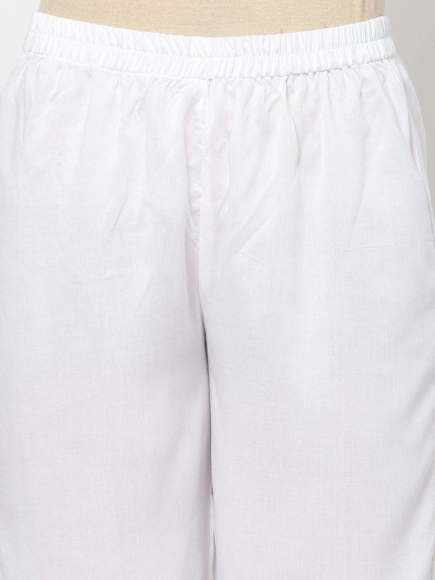 DART STUDIO White Regular Fit Palazzos