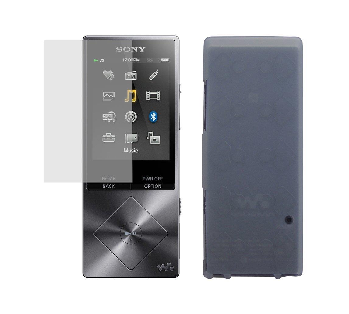Sony Walkman NW-A20 MP3 Player TPU Cover - Slim Fit , Anti-Slip Protective TPU Rubber Gel Cover for Sony Walkman NW-A25 / NW-A26 / NW-A27 MP3 Player Case and Screen Protector - Smoke