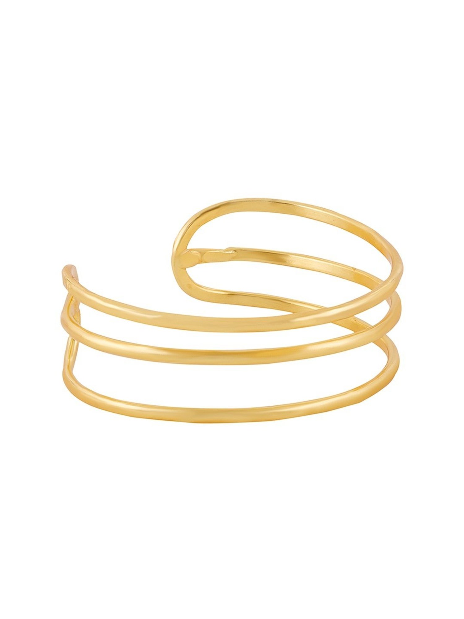 Teejh Navanya Golden Cuffs Bracelet for Women