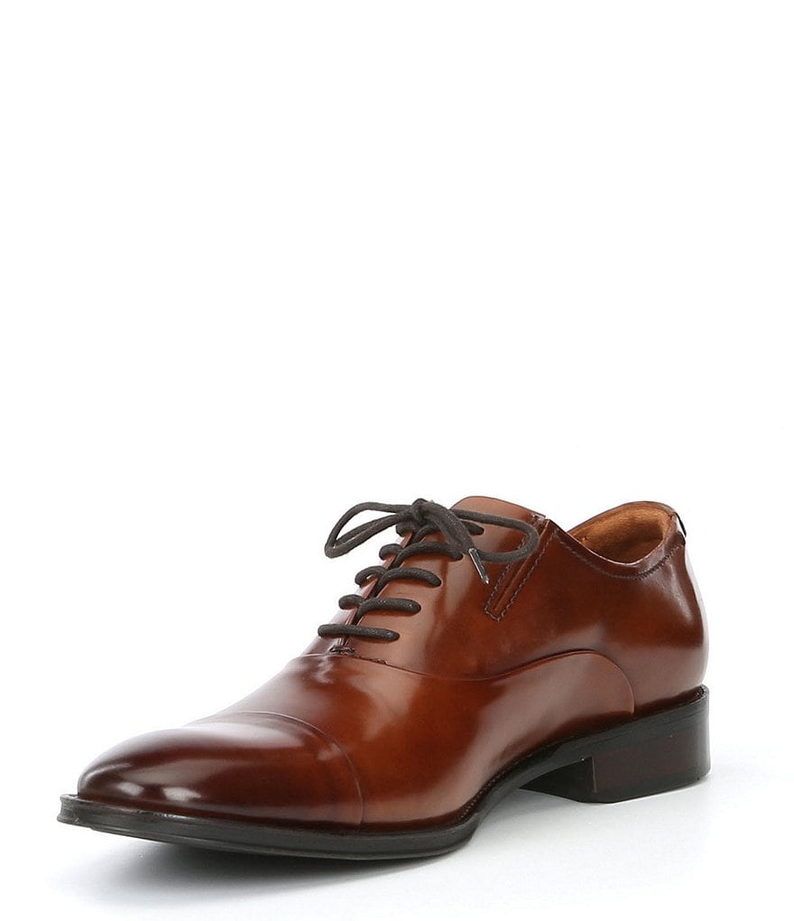 Kenneth Cole New York Men's Tully Leather Lace Up Cap Toe Dress Shoes