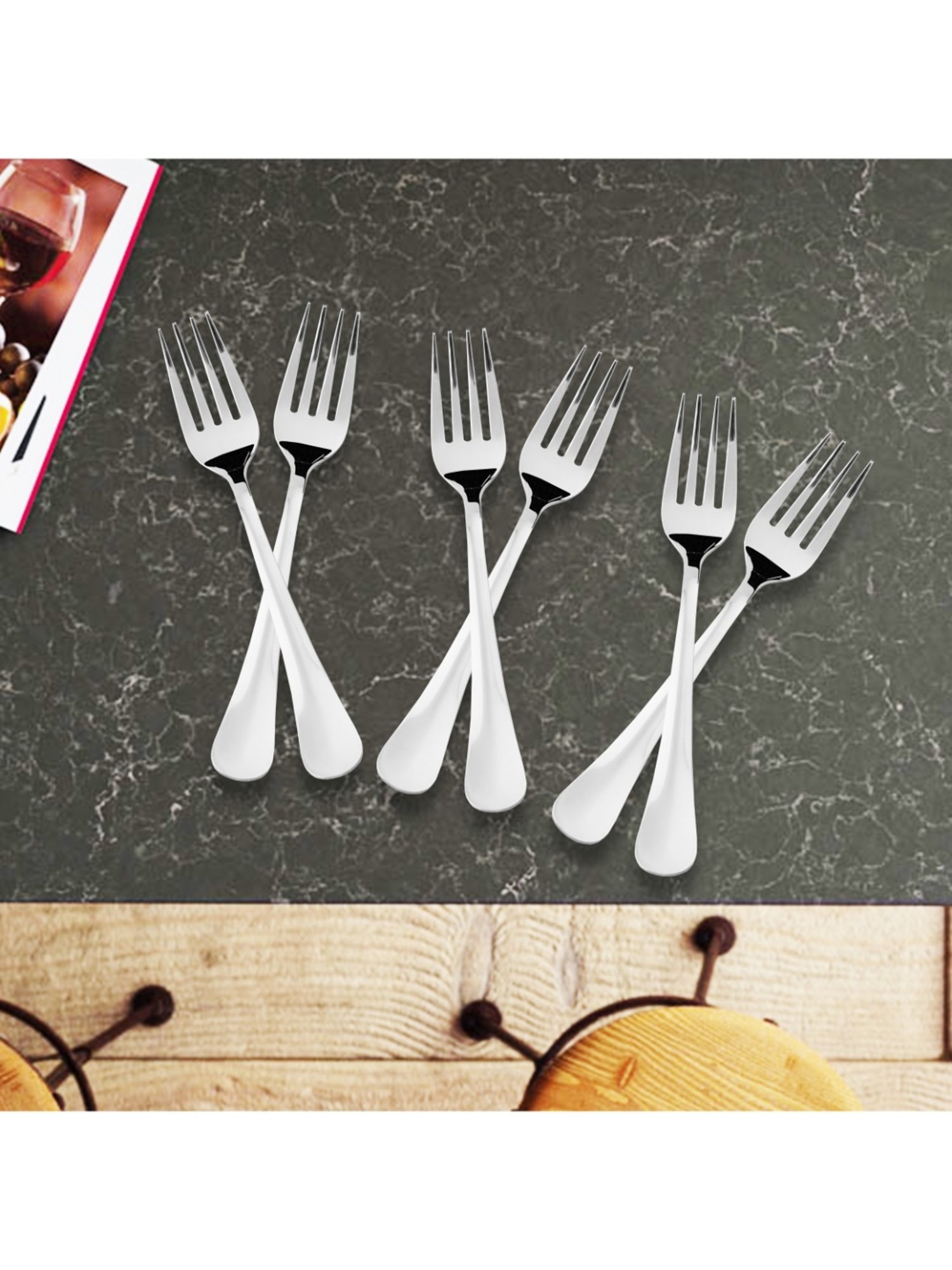 Westside Home Brown Copper Tea Spoons (Set of 4)