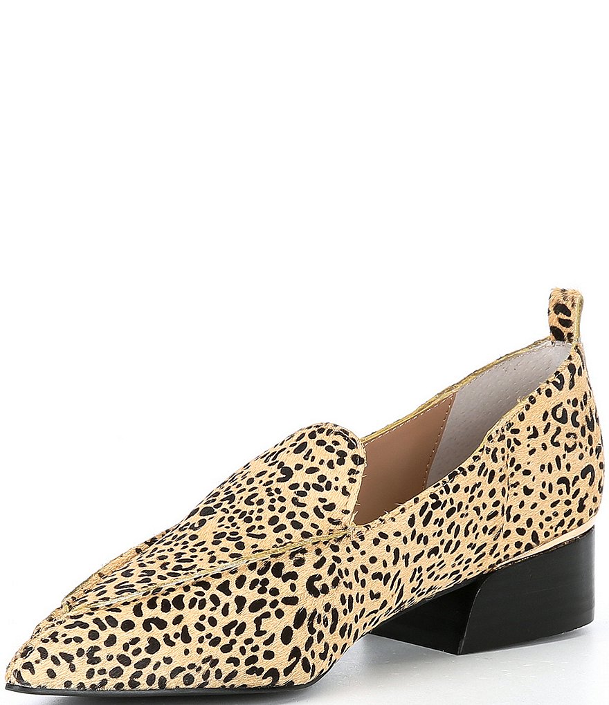 DKNY Eli Leather Logo Hardware Strap Loafers