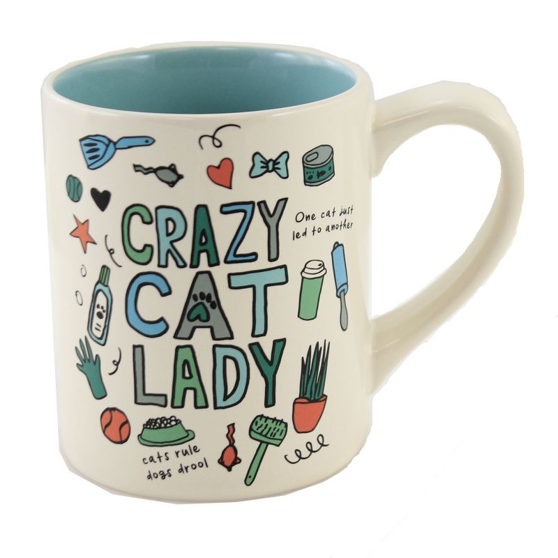 Tabletop 4.0" Crazy Cat Lady Mug Cats Rule Enesco  -  Drinkware