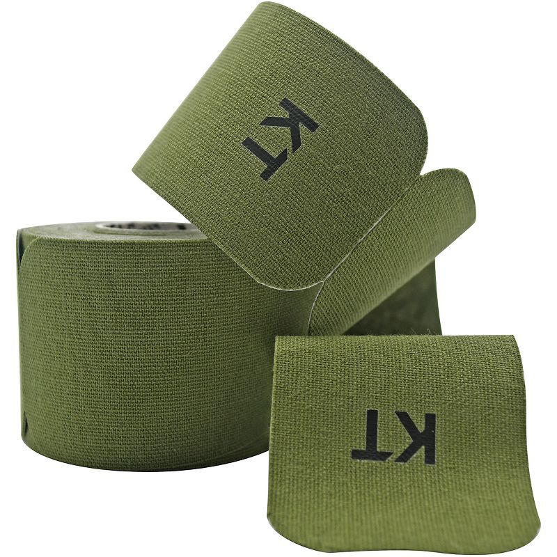 KT Tape x Forza Sports Cotton 10" Precut Sports Tape, 20 Strips, Military Green
