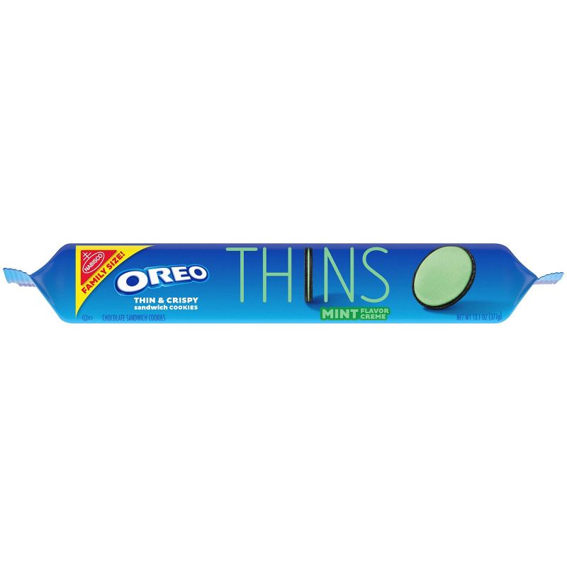 Oreo Thins Mint Flavor Creme Chocolate Sandwich Cookies - 13.1oz