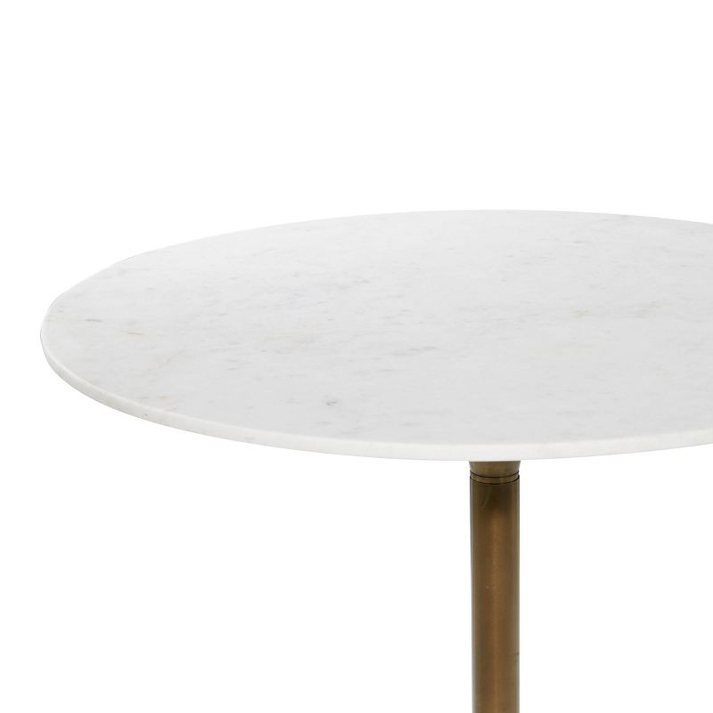 Contemporary Marble Dining Table White - Olivia & May
