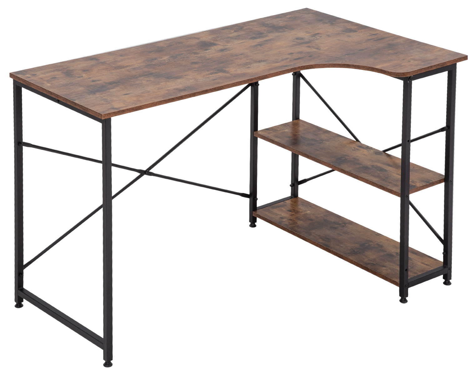 Computer Desk Office Desk Gaming Desk Extra Large 47&rdquo;x 28.7" Black Modern Student Girl Kids Study PC Simple Executive Table Workstation for Small Space