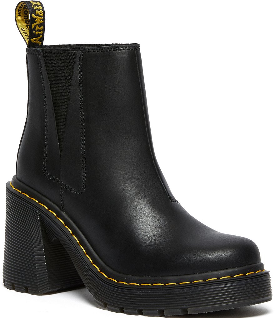 Dr. Martens Women's Spence Sendel Leather Chelsea Block Heel Booties