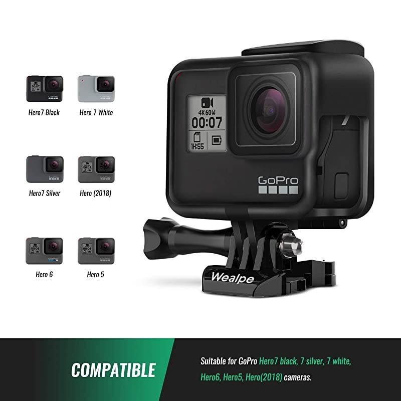 Frame Mount Case Housing Compatible with GoPro Hero 7 BlackSilverWhite Hero 6 Hero 5 Hero 2018 Cameras with Lens Cap