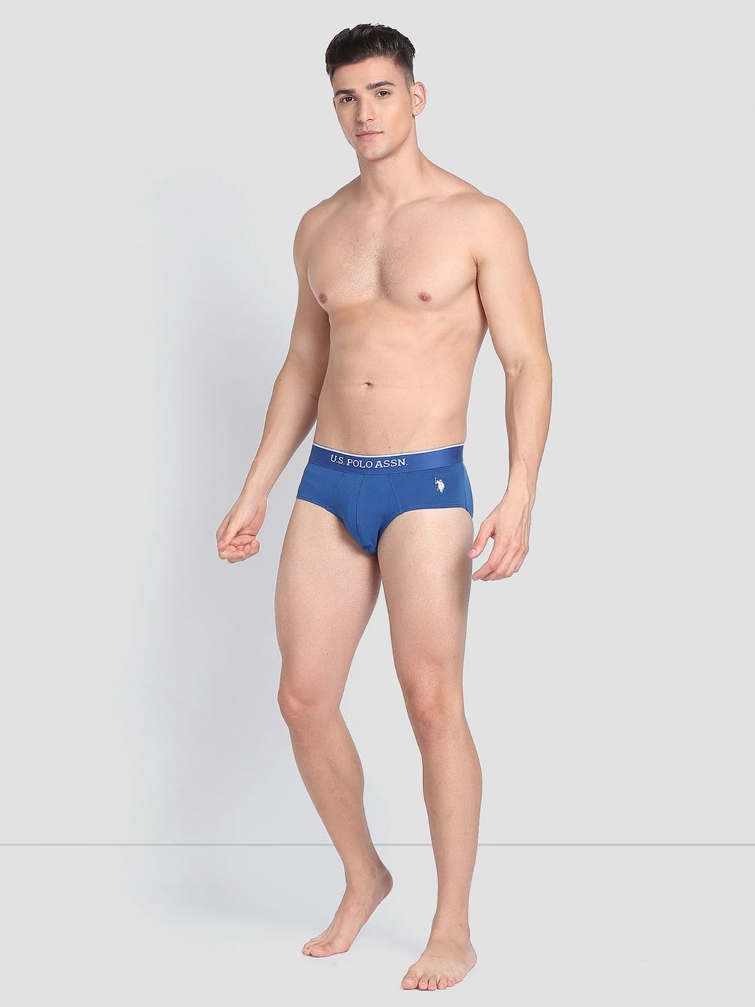 U.S. Polo Assn. Multicolor Cotton Regular Fit Briefs - Pack Of 3