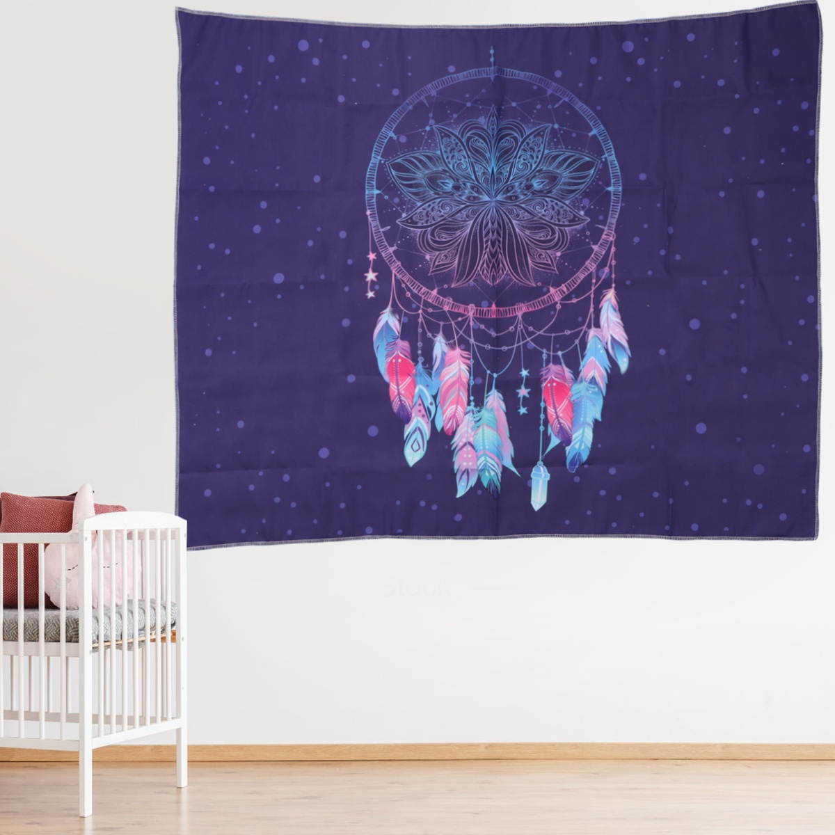 1pc Dreamcatcher Decorative Tapestry Refreshing Style Wall Hanging Living Room Bedroom Hanging Ornament(Assorted Color)