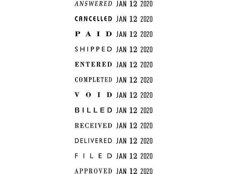 2000 Plus Dial-N-Stamp 12 Phrases 1 1/2 x 1/8 010180