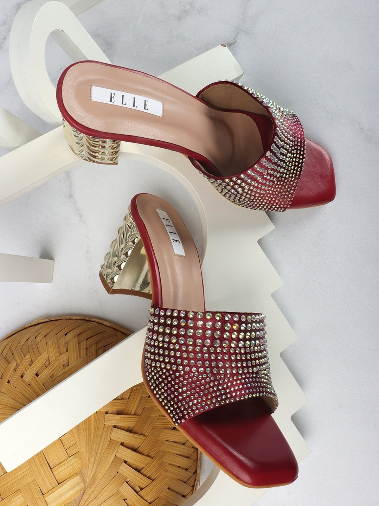 Elle Women's Red Ethnic Sandals