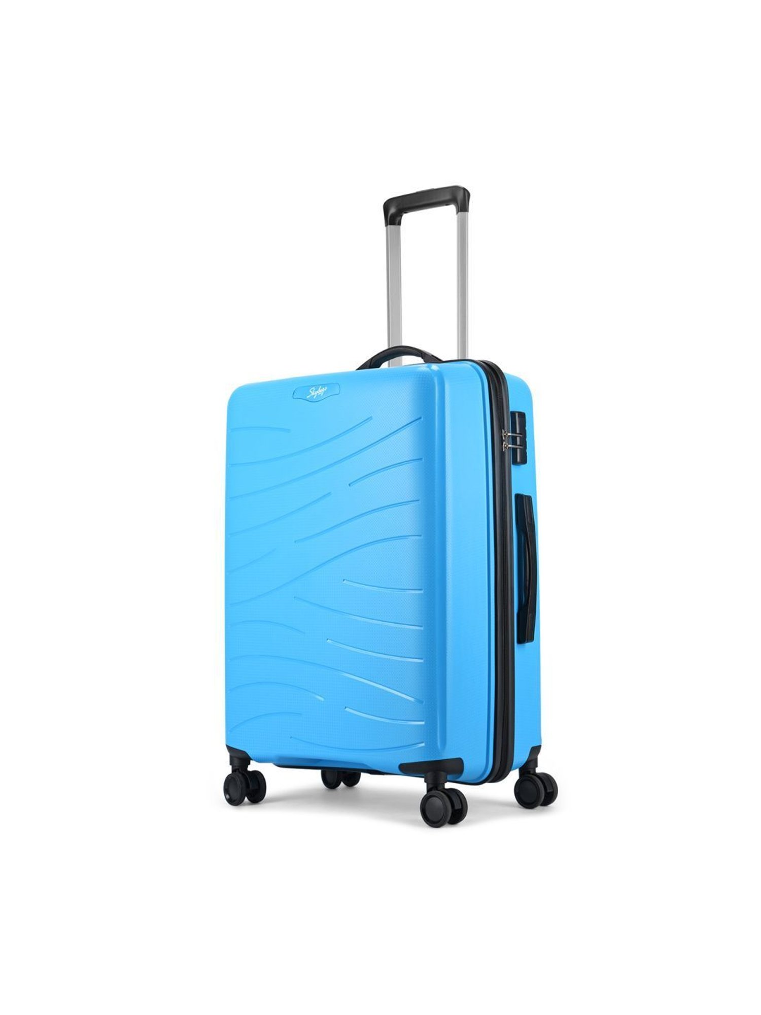 Skybags Maximus Blue Textured Hard Medium Trolley Bag - 29 cm