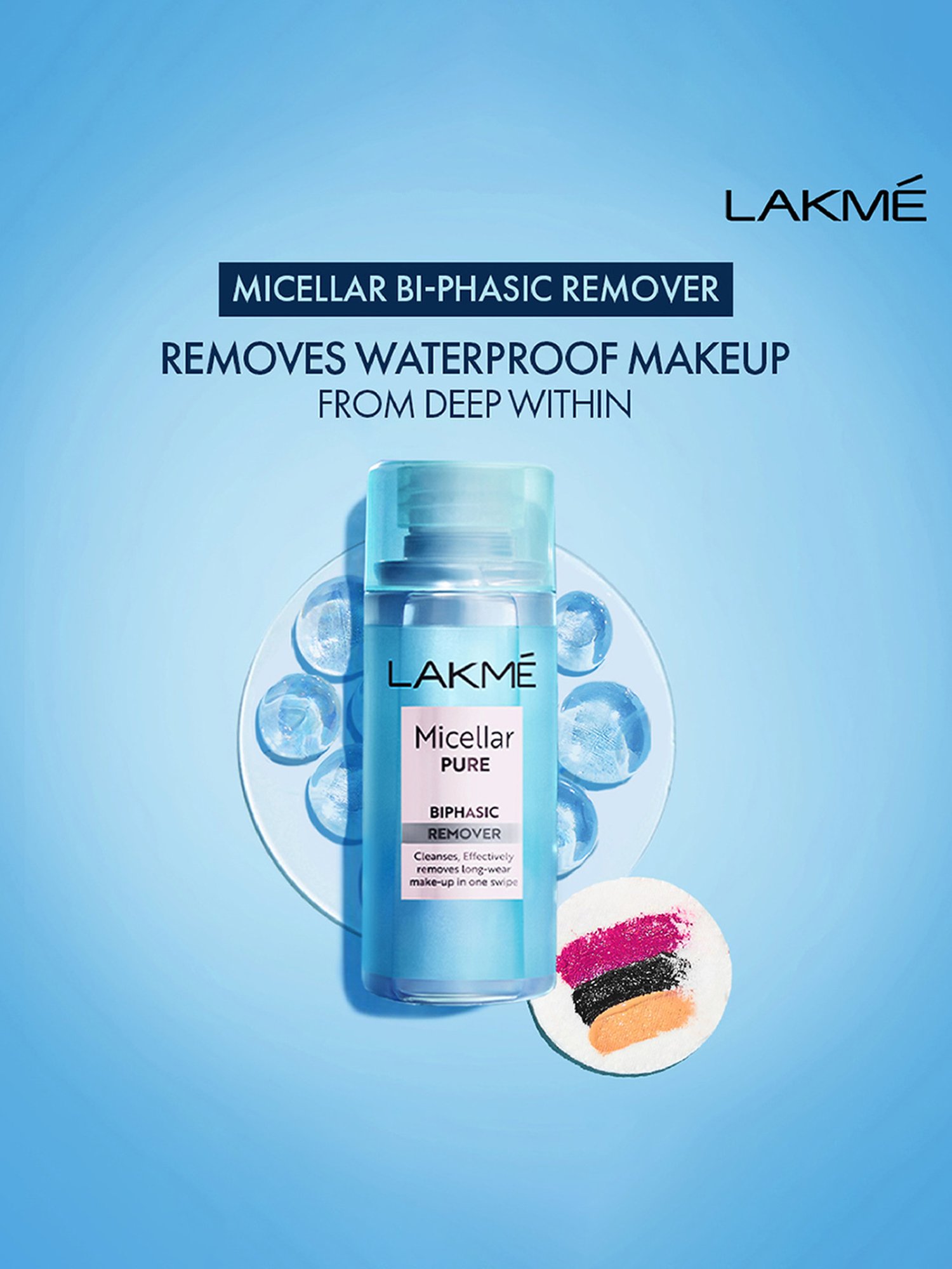 Lakme Micellar Pure Biphasic Remover for Makeup Removal - 100 ml