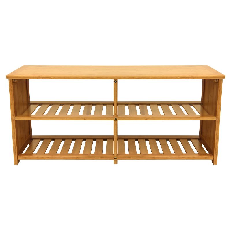 Oceanstar 10-Pair Bamboo Entryway Storage Bench