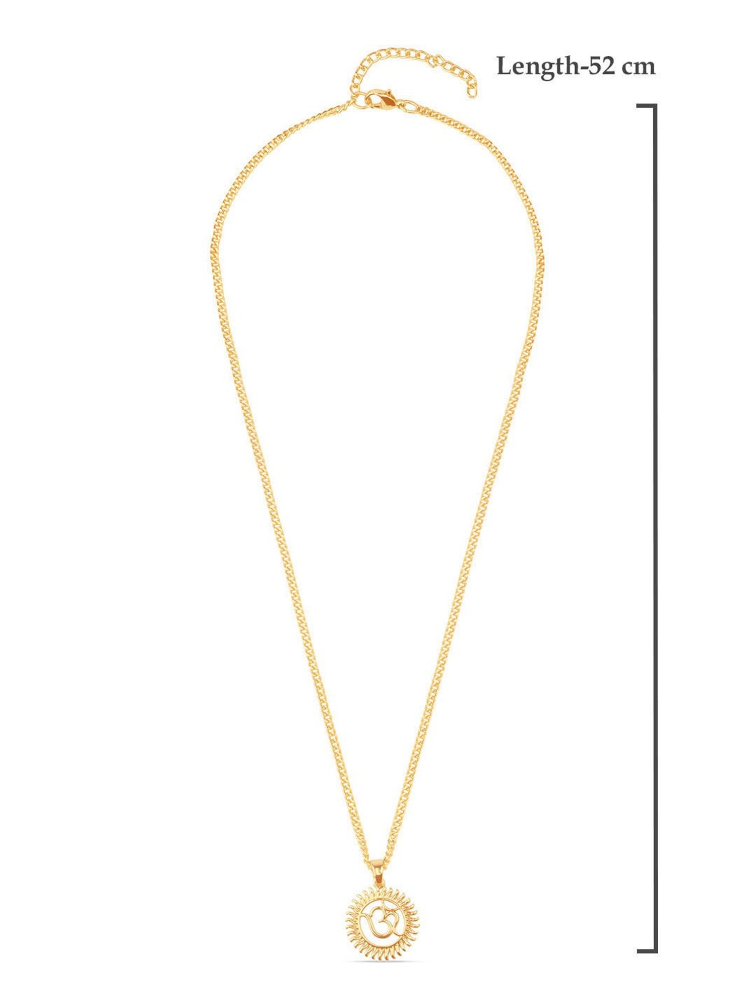 The Bro Code Gold-Plated Chakra OM Pendant Necklace for Men