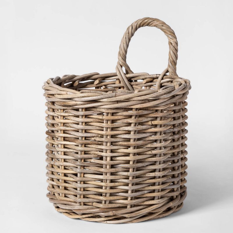 14.5" x 11" Kooboo Rattan Hanging Basket Gray - Smith & Hawken™