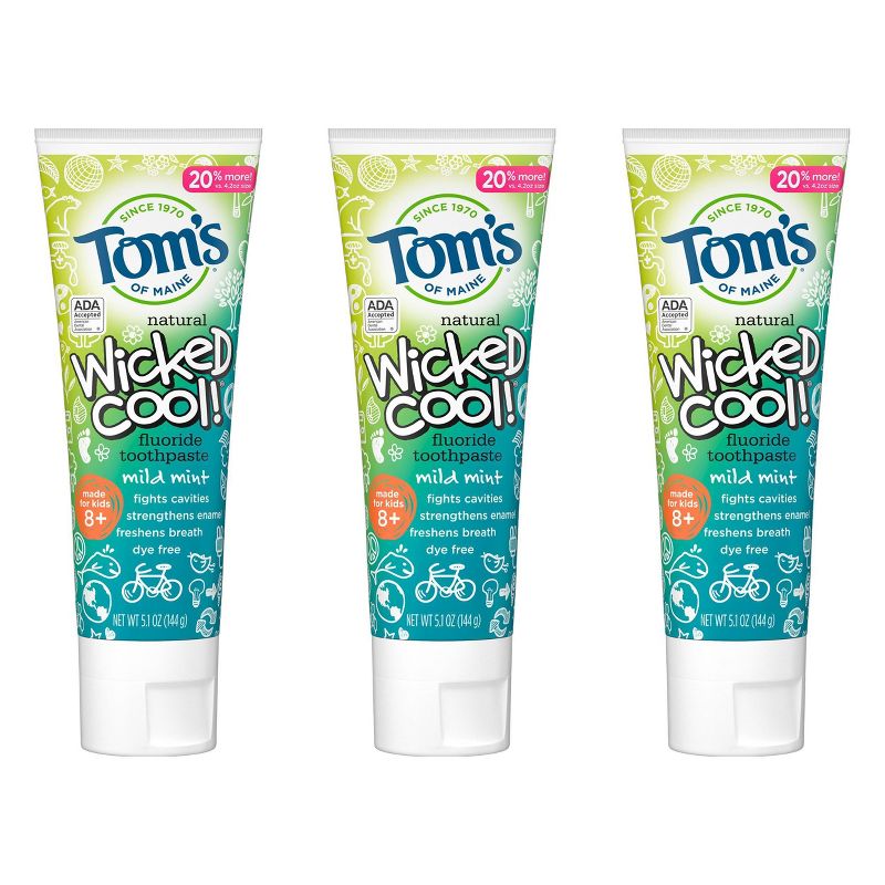 Tom's Of Maine Luminous White Toothpaste Clean Mint - 4oz/3pk